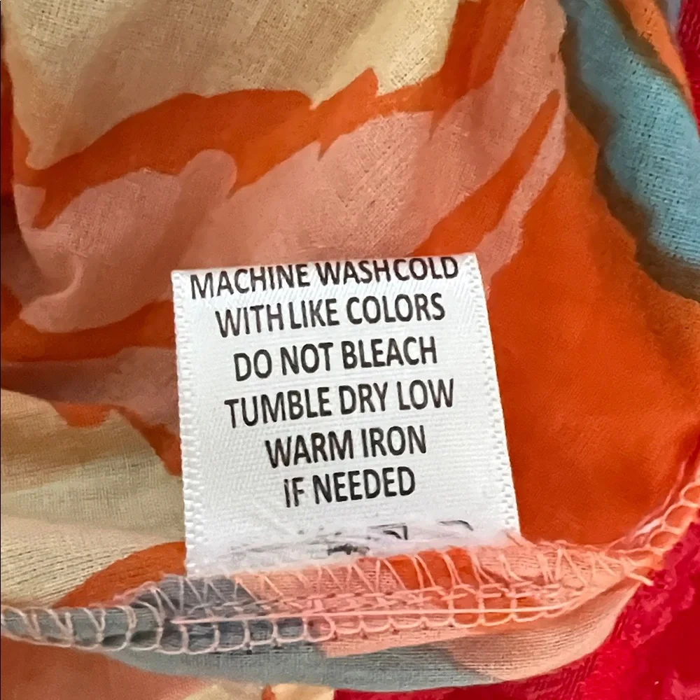 True Destinations Tropical Print Button Down Shirt XS Beach Cover Up - Picture 9 of 9